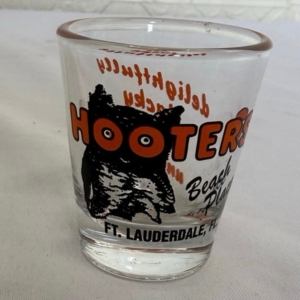 SKU3177 Vintage Hooters Beach Place Ft. Lauderdale, FL Souvenir Shot Glass